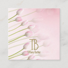 Moderner Chic Gold Monogram Luxus Quadratische Visitenkarte