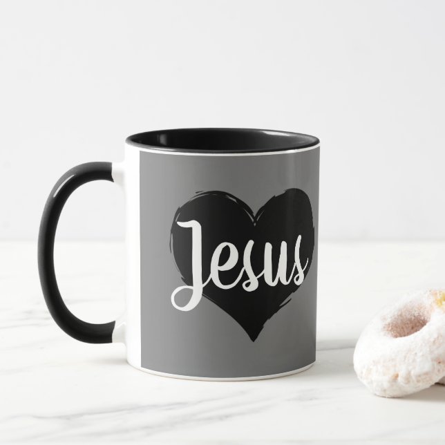 Moderner Chic I HEART JESUS | Tasse (Mit Donut)