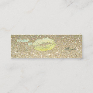 Moderner Chic Luxus Glittery Lips Mini Visitenkarte