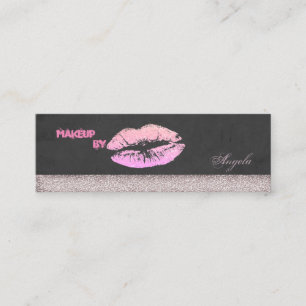Moderner Chic Luxus Glittery Lips Mini Visitenkarte