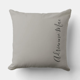 Moderner Chic Personalisiert Solid Gray  Kissen