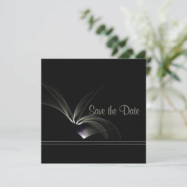 Moderner Chic Save the Date (Stehend Vorderseite)