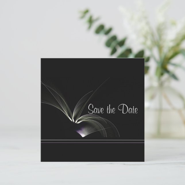 Moderner Chic Save the Date (Stehend Vorderseite)