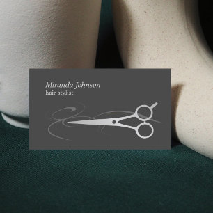 Moderner Chic-Scissor graues Imitat-Silber Visitenkarte