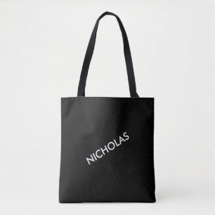 Moderner Chic Sie nennen es Personalisiert Schwarz Tasche
