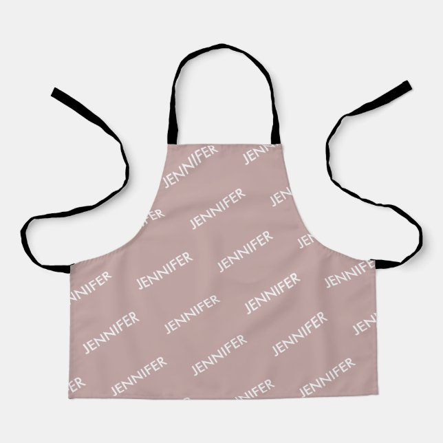 Moderner Chic Sie nennen es Personalisierte Dusty  Schürze (Vorderseite)