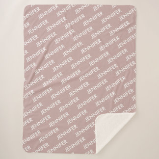 Moderner Chic Sie nennen es Personalisierte Dusty  Sherpadecke