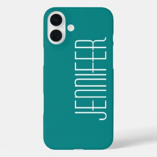 Moderner Chic Turquoise Personalisiert Jumbo Name title_seo2