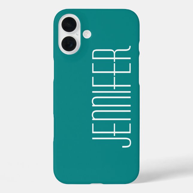 Moderner Chic Turquoise Personalisiert Jumbo Name title_seo2 (Rückseite)