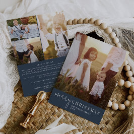 Moderner Chic | Weihnachtsjahr der Marine im Jahr  Feiertagskarte