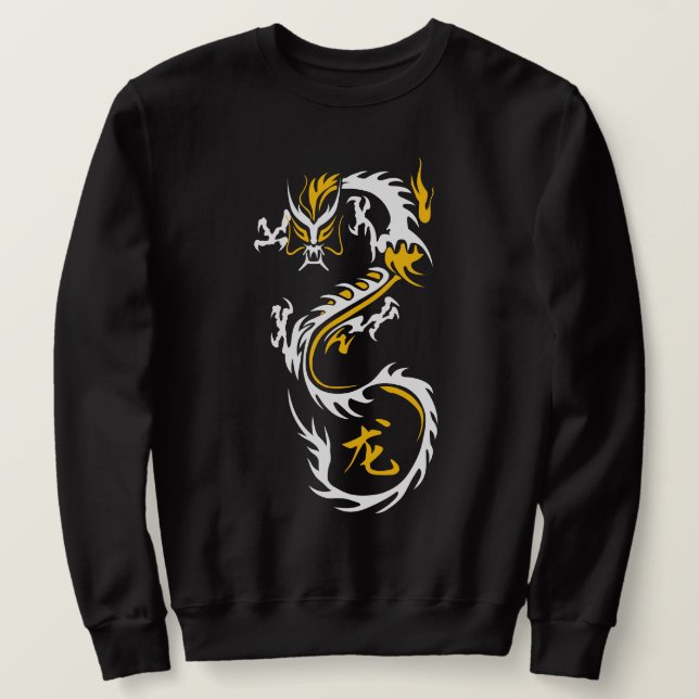 Moderner chinesischer Drache Sweatshirt (Design vorne)