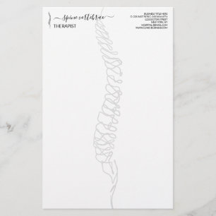 Moderner Chiropraktiker Wirbelsäulen-Massagearzt Briefpapier