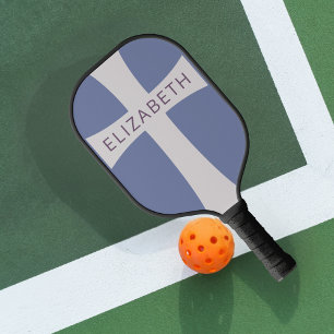 Moderner Christlicher Individuelle Name Lila Pickleball Schläger