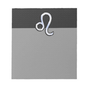 Moderner Chrome wie Leo Sign auf Schlangenhaut Notizblock