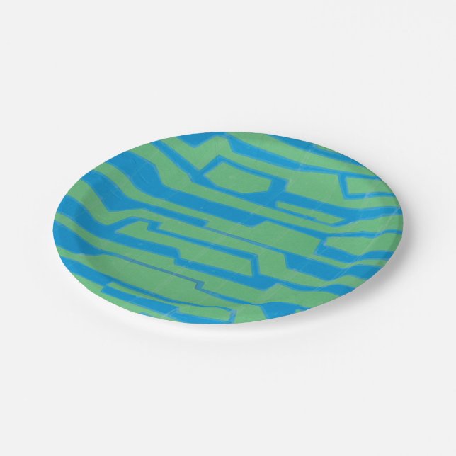 Moderner Circuit V Pappteller (Schrägansicht)