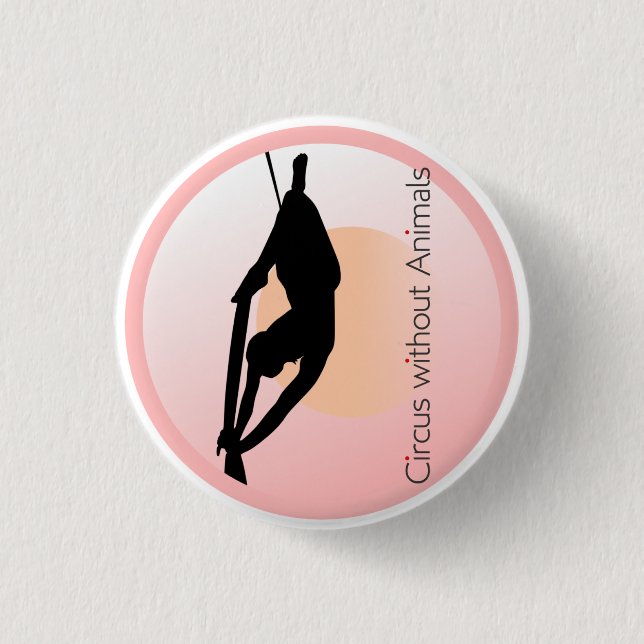 Moderner Circus Acrobat Button (Vorderseite)