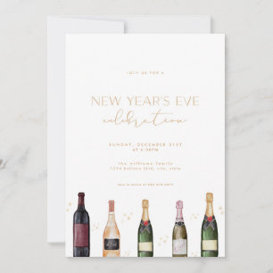 Moderner Cocktail Silvester Party Einladung