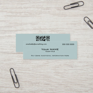 Moderner Code des Blau-QR Mini Visitenkarte