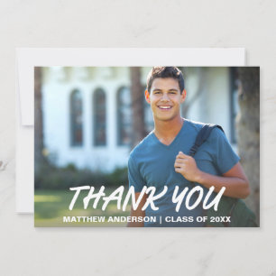 Moderner Cooler Abschluss Dankeschön Card W Ankündigung