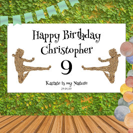 Moderner Cooler Martial Arts Karate Kindergeburtst Banner