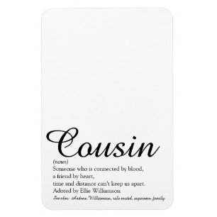 Moderner Cooler Spaß - Bester Cousin je Definition Magnet