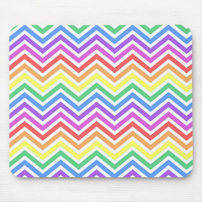 Moderner, cooler, trendiger, farbenfroher Regenbog Mousepad (Vorne)