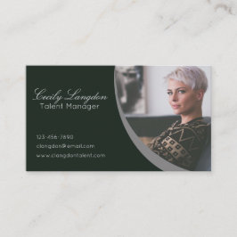 Moderner Corporate Talent Manager Dunkelgrün Visitenkarte