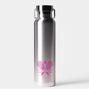 Moderner Country Club Name Pink Logo Tennis Team Trinkflasche