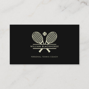 Moderner Country Club Tennis Coach Visitenkarte