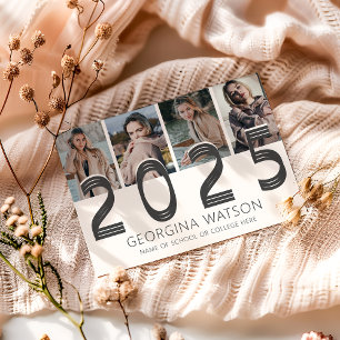 Moderner Creme-5-Foto-Abschluss Ankündigung