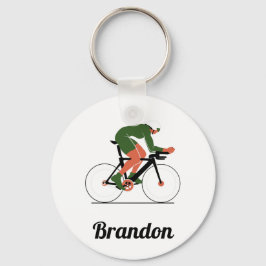 Moderner Cycling Illustration Cyclist Individuelle Schlüsselanhänger