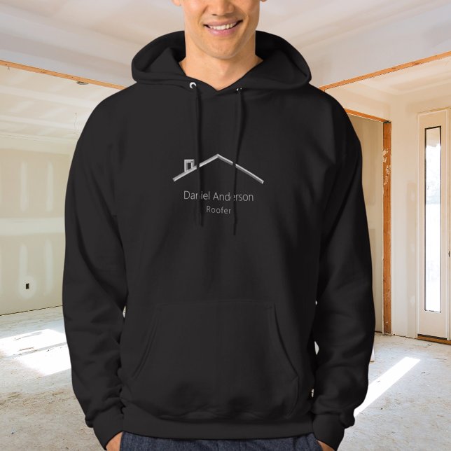 Moderner Dachdecker aus schwarzem Silber Hoodie (Von Creator hochgeladen)