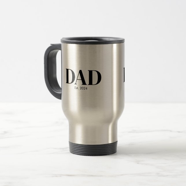 Moderner Dad gegründet  Reisebecher (Vorderseite Links)