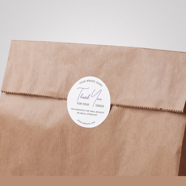 Moderner Dank Drehbuch Typografie Sticker (Von Creator hochgeladen)