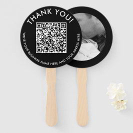 Moderner Dank für die Schwarz-weiße Prüfung des QR Fächer
