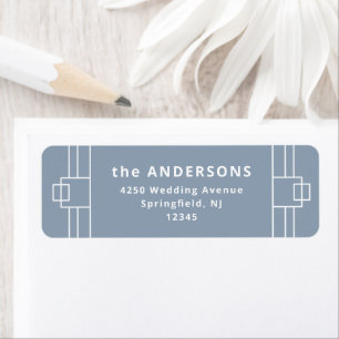 Moderner Deko Elegant Dusty Blue und White