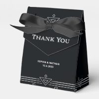 Moderner Deko | Elegant Onyx Black and White Weddi