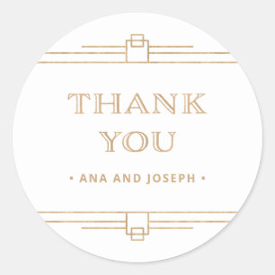 Moderner Deko   Elegante Imitate Gold und White We Runder Aufkleber