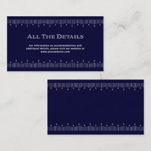 Moderner Deko Elegante Navy Blue and White Detai Begleitkarte