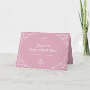 Moderner Deko   Happy Mothers Day Pink Karte