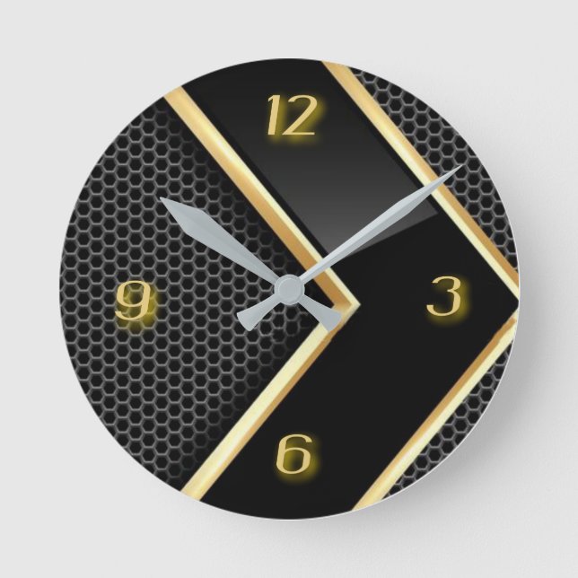 Moderner Deko Runde Wanduhr (Vorderseite)