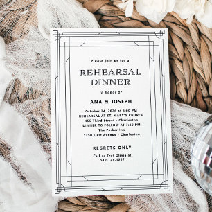 Moderner Deko   Schwarz-Weiß-Probe Einladung