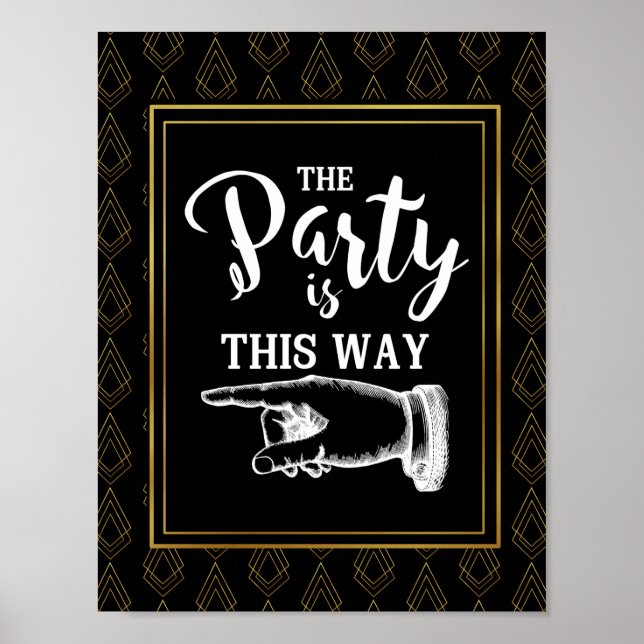 Moderner Deko-Stil DIESES WEGEN FINGER POINING Poster (Vorne)