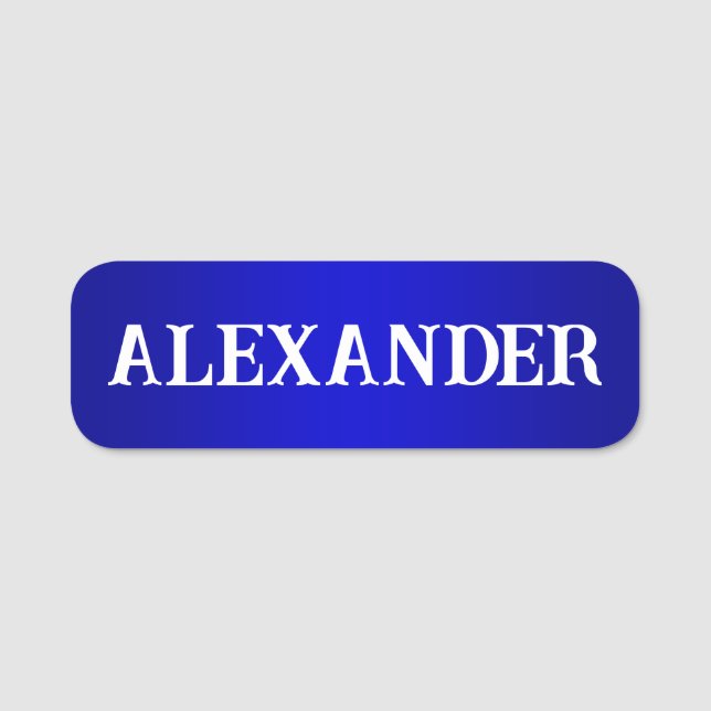 Moderner Dekorationsname Blaue Farbe Namensschild (Vorderseite)