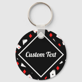 Moderner Design-Individuelle Name für Red & Black  Schlüsselanhänger