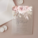 Moderner Designer Dusty Rose Blush Wedding Acryleinladungen<br><div class="desc">Moderner Designer Dusty Rose Blush Wedding Acrylic Einladung Siehe dazu passende Kollektion im Nest Store</div>