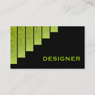 Moderner Designer für grüne, schwarze Streifen Visitenkarte
