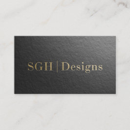 Moderner Designer Minimaler Schwarz & Gold Embosse Visitenkarte