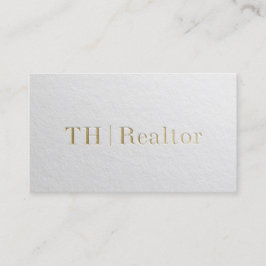 Moderner Designer Minimaler weißer und goldener Te Visitenkarte