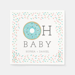 Moderner Donut Babyduschcocktail Napkin Serviette